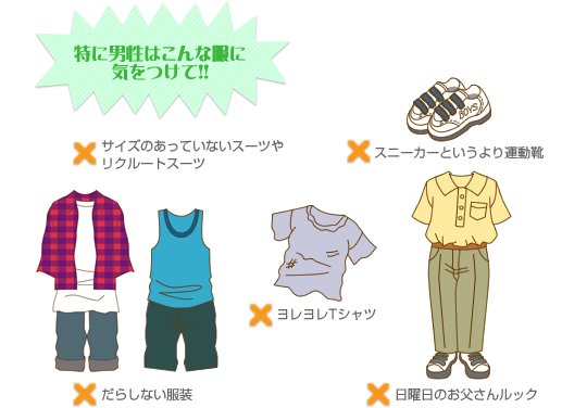 特に男性はこんな服に気をつけて！！